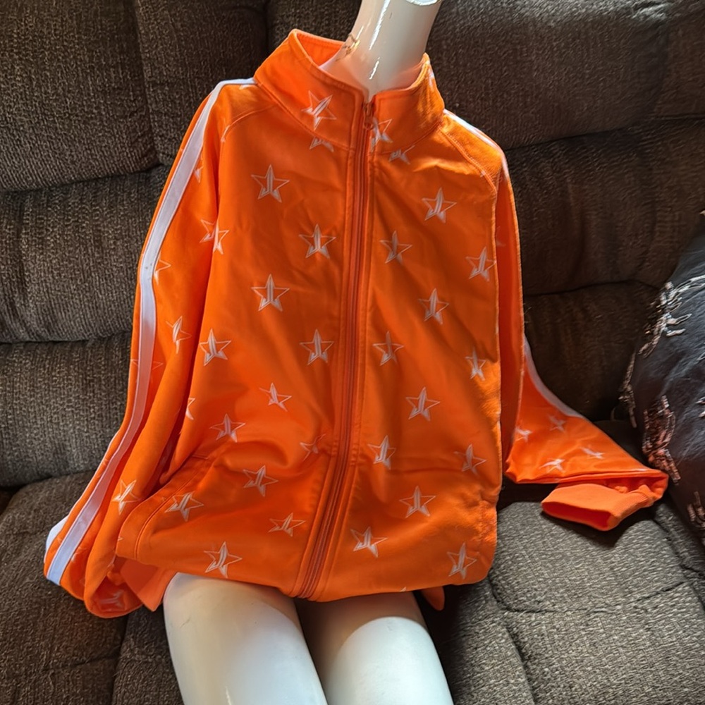 Orange jeffree star track jacket